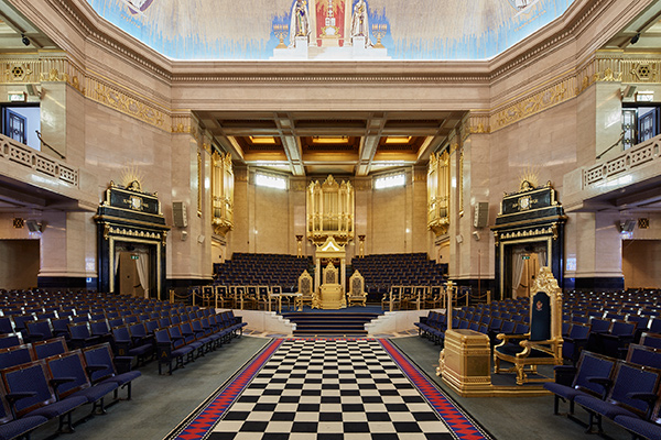 Grand Temple, Freemasons Hall, London. Courtesy of UGLE