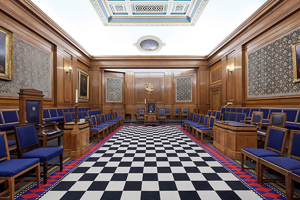 Masonic Lodge Room. Courtesy of UGLE